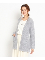 ミドルジャケット風着流しカーディガン/ブラウン(442)