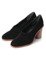 甲深スウェード調パンプス/ブラック(019)