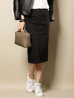 Reカラータイトスカート/カーキ