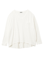 V-NECK POCKET TEE/イエロー