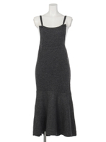 【Omekashi】ニットキャミワンピース/NAVY