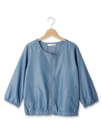 シャンブレーノーカラージャケット/アイボリー(304)