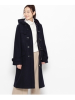 ウール混ダッフルコート/ブルー系(095)