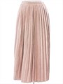 フェイクスウェードプリーツスカート/ピンクベージュ