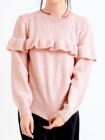 フリルニットプルオーバー/ネイビー