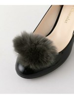 B ラビットファーシューアクセ2/Black