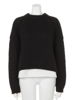 BULKY LAYER SH KNIT/ブラック