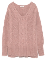 【emmi atelier】ケーブルニットプルオーバー/OWHT