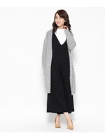 ニットワンピースサロペット/キャメル(041)