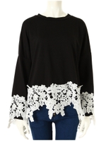 レースドッキングプルオーバー/グレー