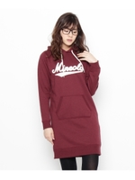 起毛裏毛フードワンピース/ワインレッド(063)