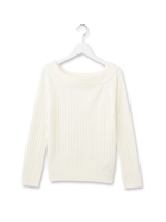 ◆ワイドリブニットプルオーバー/ネイビー(393)