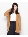 オープンフロントニットカーディガン/キャメル(041)