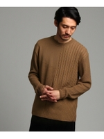 J-QUALITYパッチワークニット/ベージュ系(054)