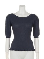 【Auntie Rosa】バックレースアップニットプルオーバー/KHK