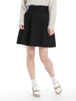 くるみバックル起毛フレアーＳＫ/ブラック