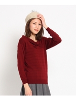 ボウタイニットプルオーバー/ブラウン(042)