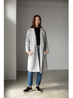 【AZUL by moussy】裏起毛ニットコーディガン/T.GRY