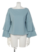 【Omekashi】袖ティアードプルオーバー/IVORY