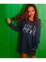 【anap mimpi】フラミンゴプリントスウェットトップス/GRY