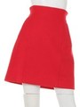 無地台形スカート/レッド