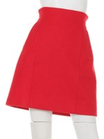 無地台形スカート/レッド