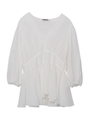 V-NECK FLARED BLOUSE/ホワイト