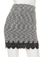 ツィード×レースSK/オフホワイト