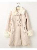 【LIZ LISA】【雑誌掲載】リボンAラインコート/ブルー