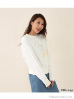 Mickey 箔プリントスウェットP/O/WHT