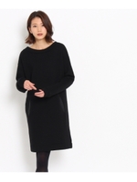 avie バックリボン裏毛ワンピース/ブラック(119)