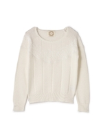 《EDIT COLOGNE》フロントレースニット/ホワイト(030)