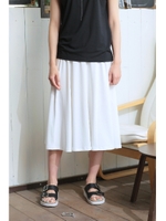 【AZUL by moussy】フレアミディスカート/O/WHT