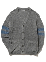 【GELATO PIQUE HOMME】‘スムーズィー’ラインカーディガン/GRY