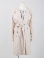 スエードガウンコート/ベージュ