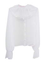 レースカラーブラウス/black