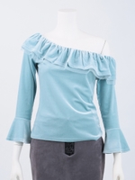 アシメフリルプルオーバー/ミントグリーン