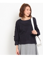 プチリボンスリットスリーブプルオーバー/チャコールグレー(914)