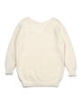 brushed knit top/WHITE