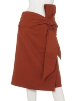 リボンミドルラップスカート/ORANGE