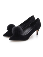 ファークリップパンプス/ブラック