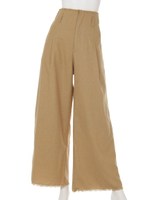 【mystic】ウールフリンジパンツ/ブラック