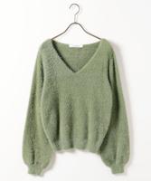 ふわもこＶネックニット