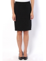 【AZUL by moussy】合皮パイピングツィード風カットスカート/BLK