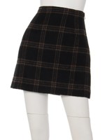 チェックタイトスカート/オフホワイト