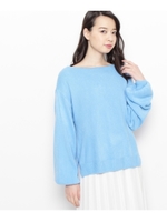 ボリュームスリーブニットプルオーバー/ライトブルー(091)