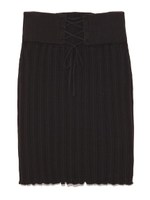 ウエストデザインニットスカート/BLK