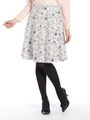 モノトーン花柄フレアースカート/グレー