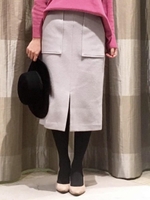 Jウールモッサタイトスカート/L/グレー