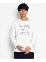 プリントロングスリーブTシャツ/ブルー(092)